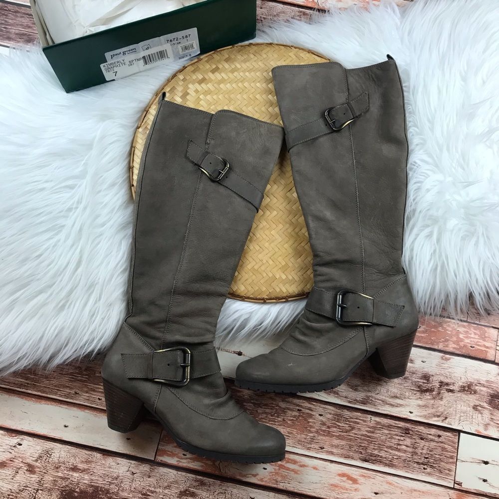 Paul green Kimberly riding boots graphite leather‎